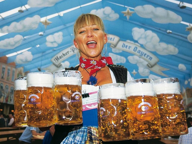 Oktoberfest / Beer Festival VIP Experience /w table in beer tent