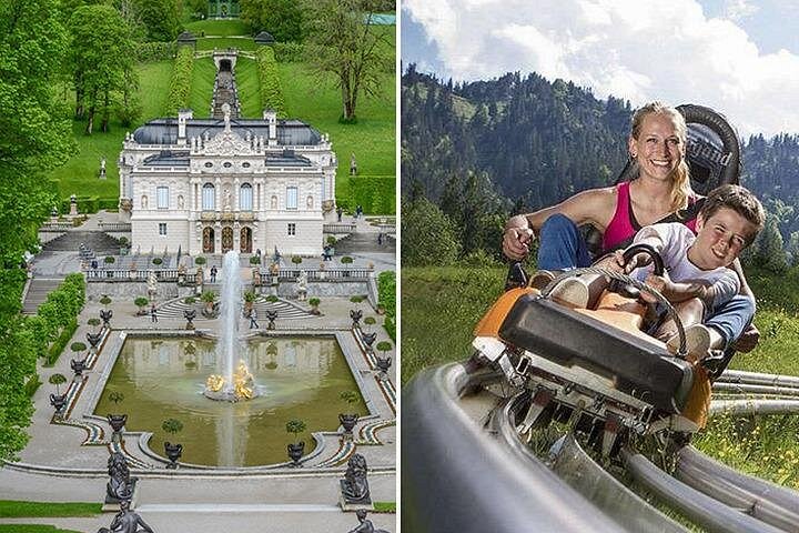 Private Linderhof Castle, Entry-Ticket – optional Toboggan Run